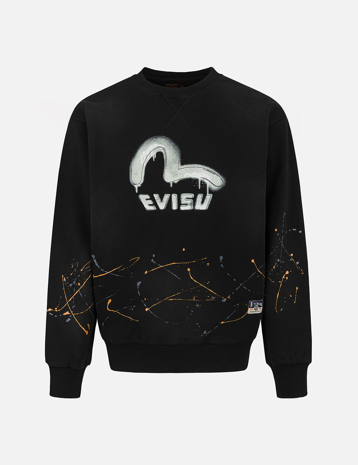 商标和海鸥印花宽版休闲卫衣